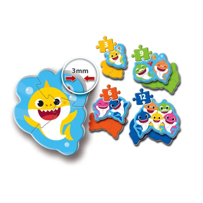 Baby Shark - 1x3 + 1x6 + 1x9 + 1x12 pezzi