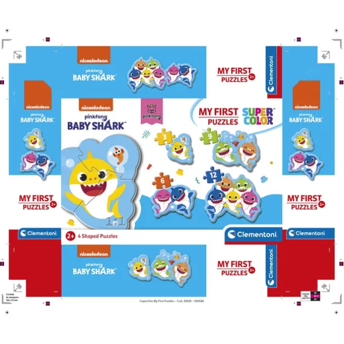 Baby Shark - 1x3 + 1x6 + 1x9 + 1x12 pezzi