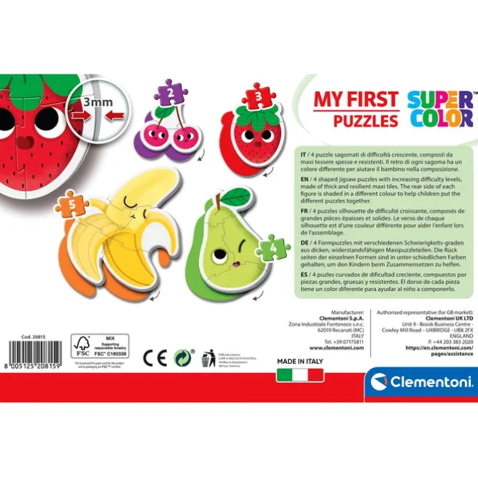 Fruits - 1x3 + 1x6 + 1x9 + 1x12 pezzi