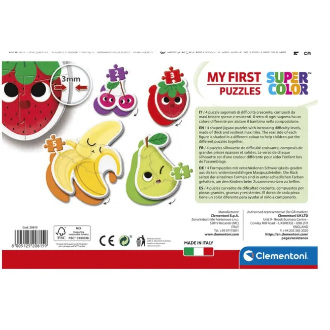 Fruits - 1x3 + 1x6 + 1x9 + 1x12 pezzi