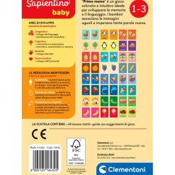 Sapientino Baby Montessori - Carte Primo Memo